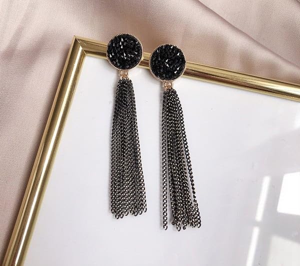 Black Colour Straight Korean earring