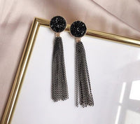 Thumbnail for Black Colour Straight Korean earring