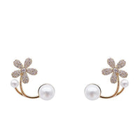 Thumbnail for Flower Shape with Pearl Korean earring