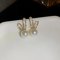 Thumbnail for Rabbit ear studs with stones