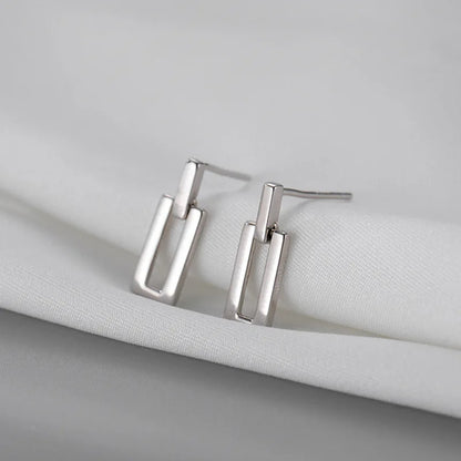 Rectangular shape small studs for women
