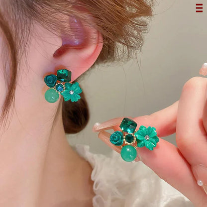 Multi colour Flower Studs Korean earring