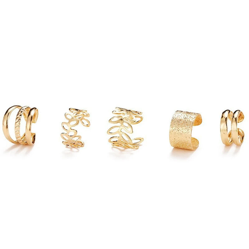 Elegant Women's Earcuffs set (5 Pcs)