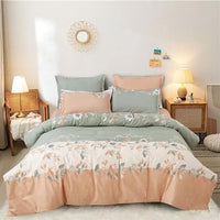 Thumbnail for Elegant Floral Print Double bedsheet with 2 Pillow Covers