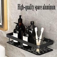 Thumbnail for Adhesive Wall-Mounted Bathroom Shelf | No-Drill Shower Caddy