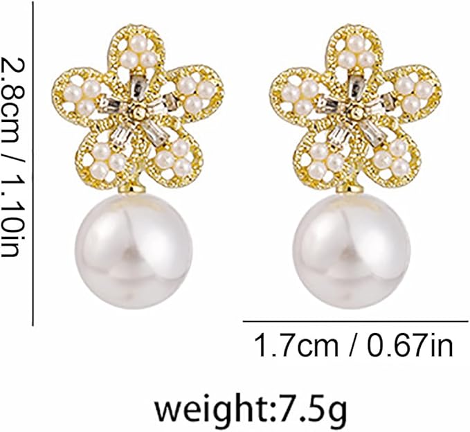 Crystal Flower Shape Korean earring