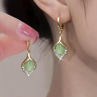 Thumbnail for Vintage Crystal Moonstone Drop Earrings