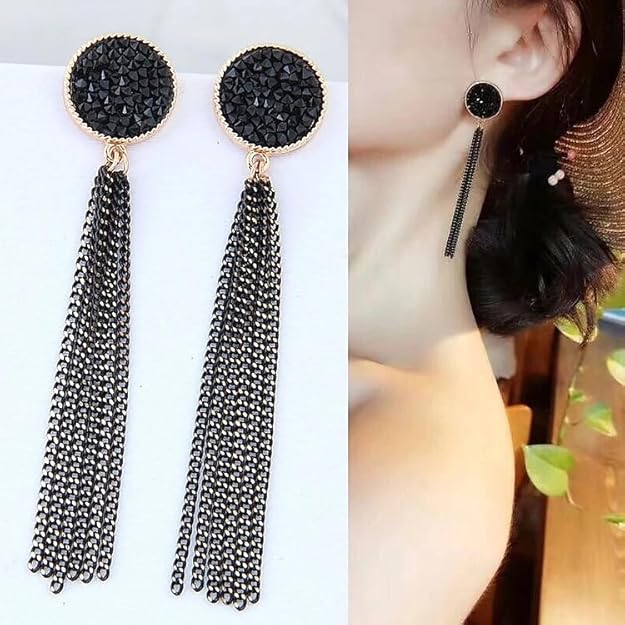 Black Colour Straight Korean earring