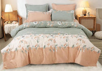 Thumbnail for Elegant Floral Print Double bedsheet with 2 Pillow Covers