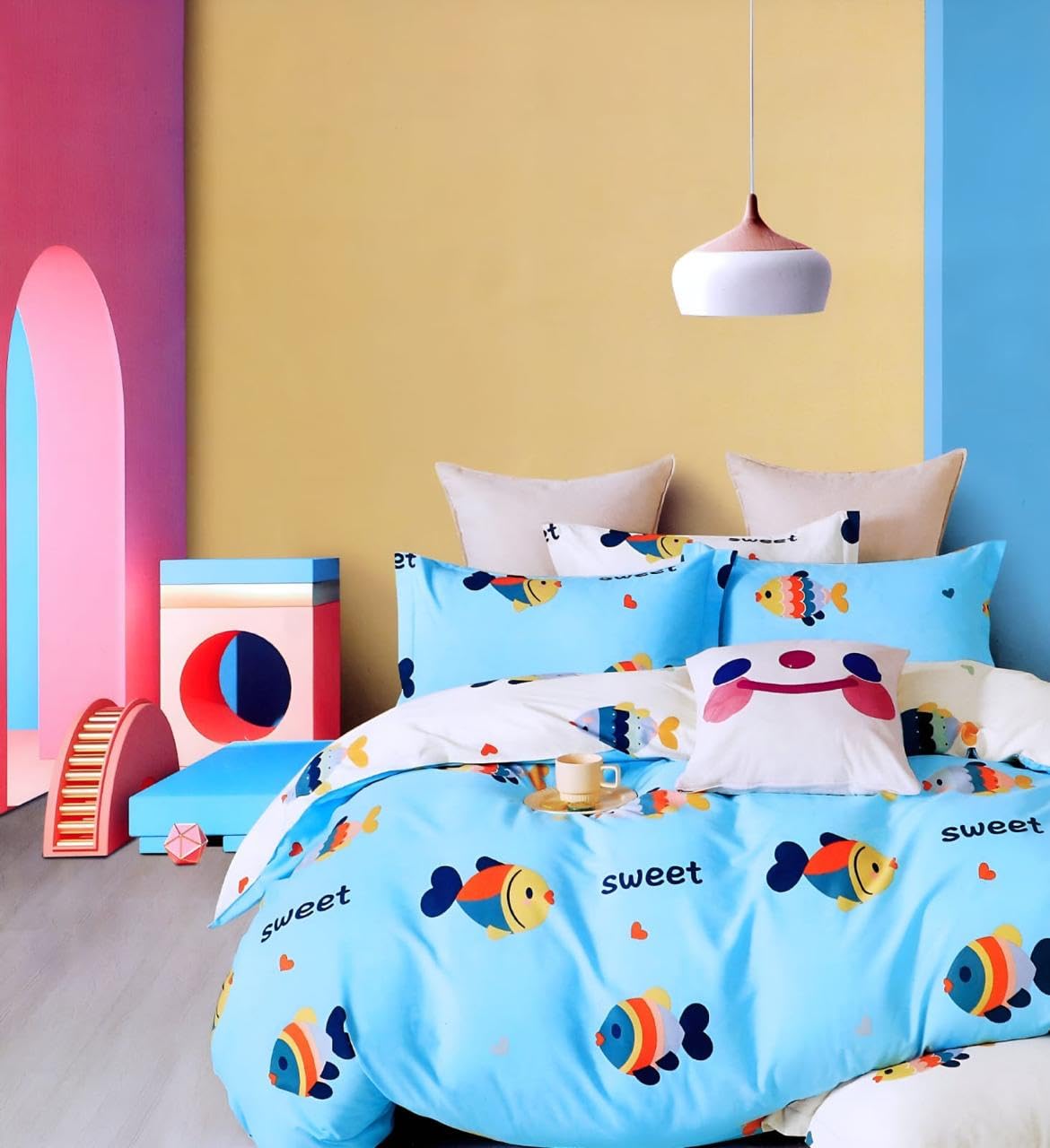 Finding Nimo Queen Size Bedsheet With 2 Pillow Cover