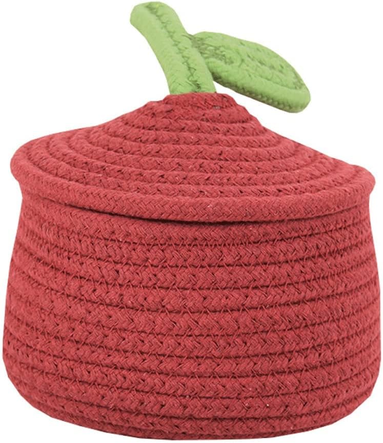 Most Viral Basket Woven With Cotton Rope (Red)