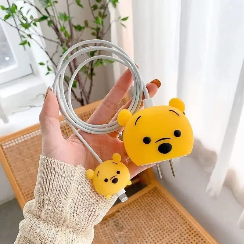 Super Cute Winnie The Pooh Silicon Apple iPhone Charger Case