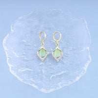 Thumbnail for Vintage Crystal Moonstone Drop Earrings