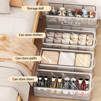 Thumbnail for Clear Foldable Shoe Storage Box | Dustproof & Space-Saving Organizer