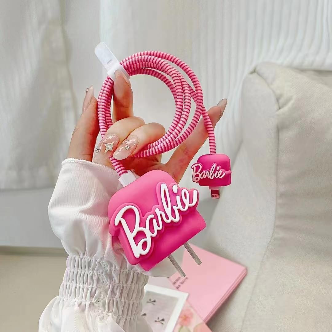 Very Beautiful Barbie Silicon Apple iPhone Charger Case