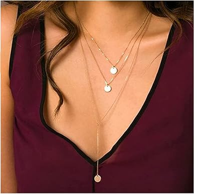 3 layer chain necklace for women