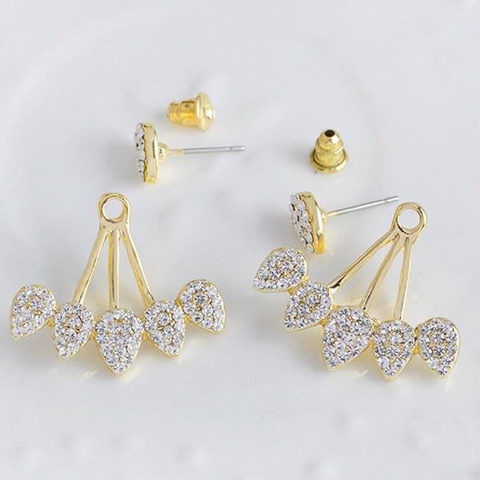 Zircon and Stone drop Earrings