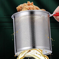 Thumbnail for Stainless Steel Deep Fryer Pot with Oil Filter Basket