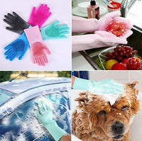 Thumbnail for Magic Silicone Scrubbing Gloves for Dishwashing & Cleaning