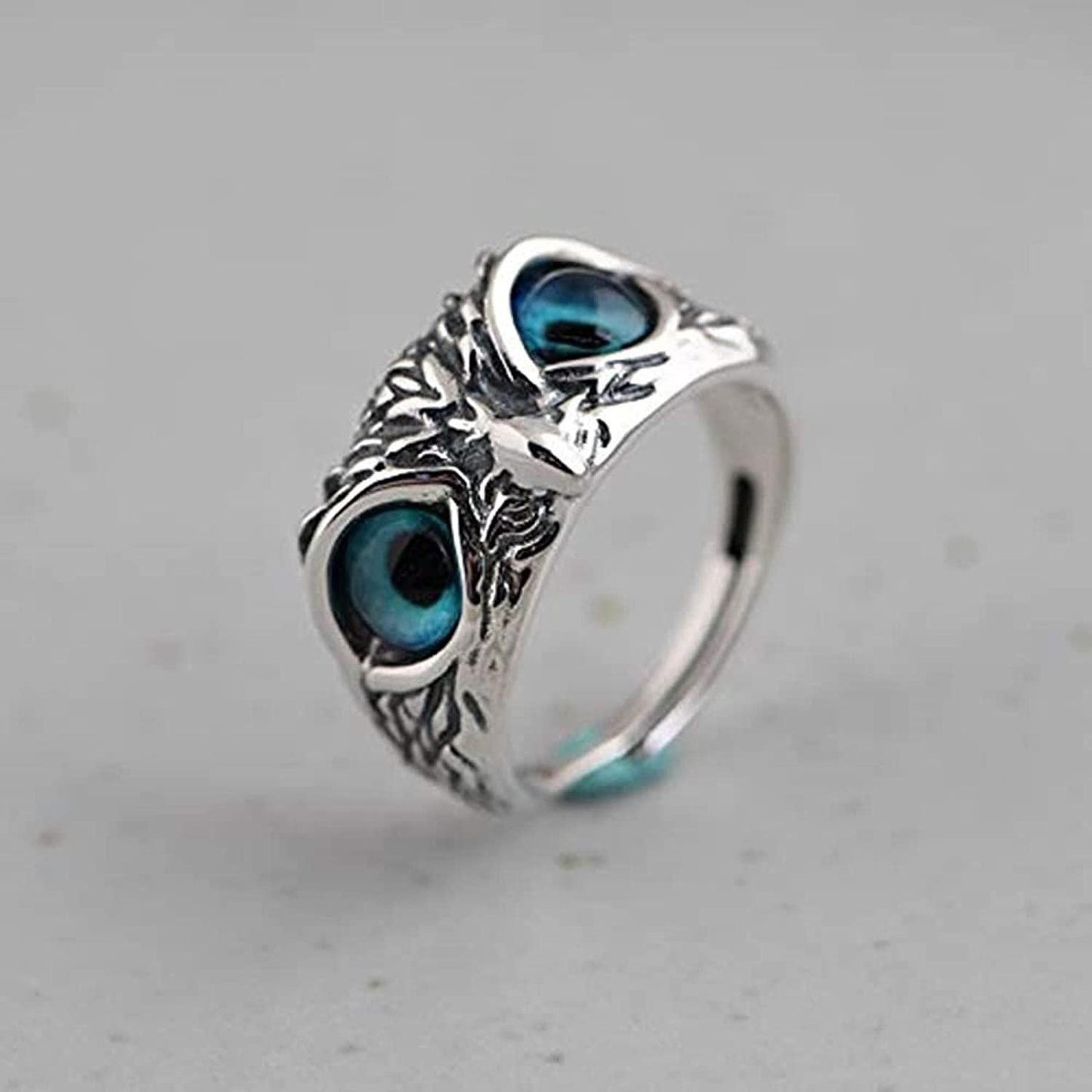 Silver Plated Owl Ring For Good Luck