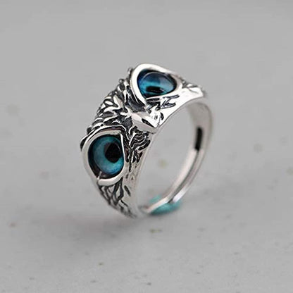 Silver Plated Owl Ring For Good Luck