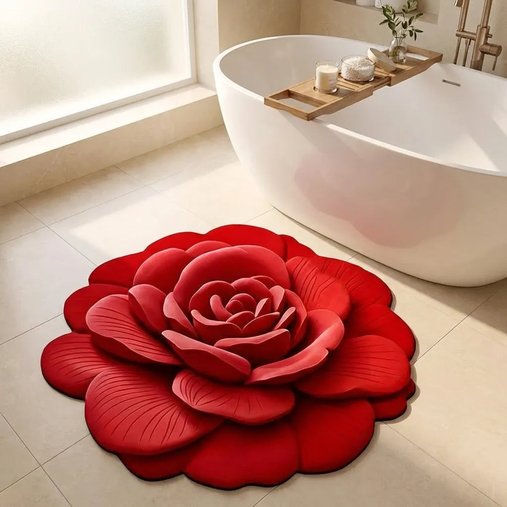 Floral Quick Dry Non Slip Floor Mat