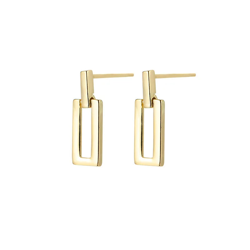 Rectangular shape small studs for women