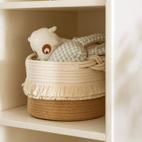 Thumbnail for Small Woven Storage Baskets Cotton and Jute Rope Decorative Hamper