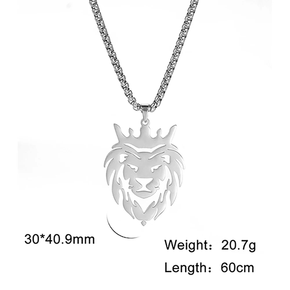 Lion pendant necklace unisex style