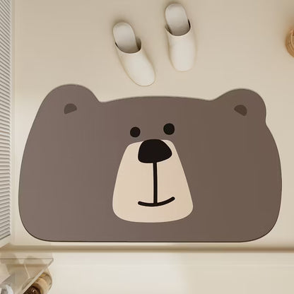 Cute Bear Shape Anti-Slip Quick-Dry Mat