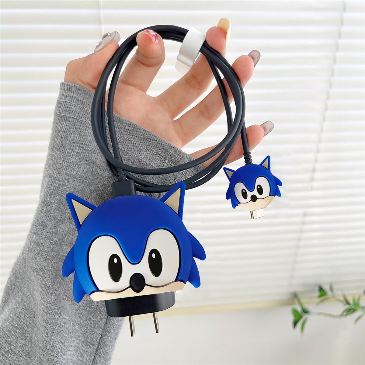 Super Cute Sonic Silicon Apple iPhone Charger Case