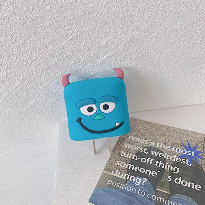 Blue Monster Silicon Apple iPhone Charger Case