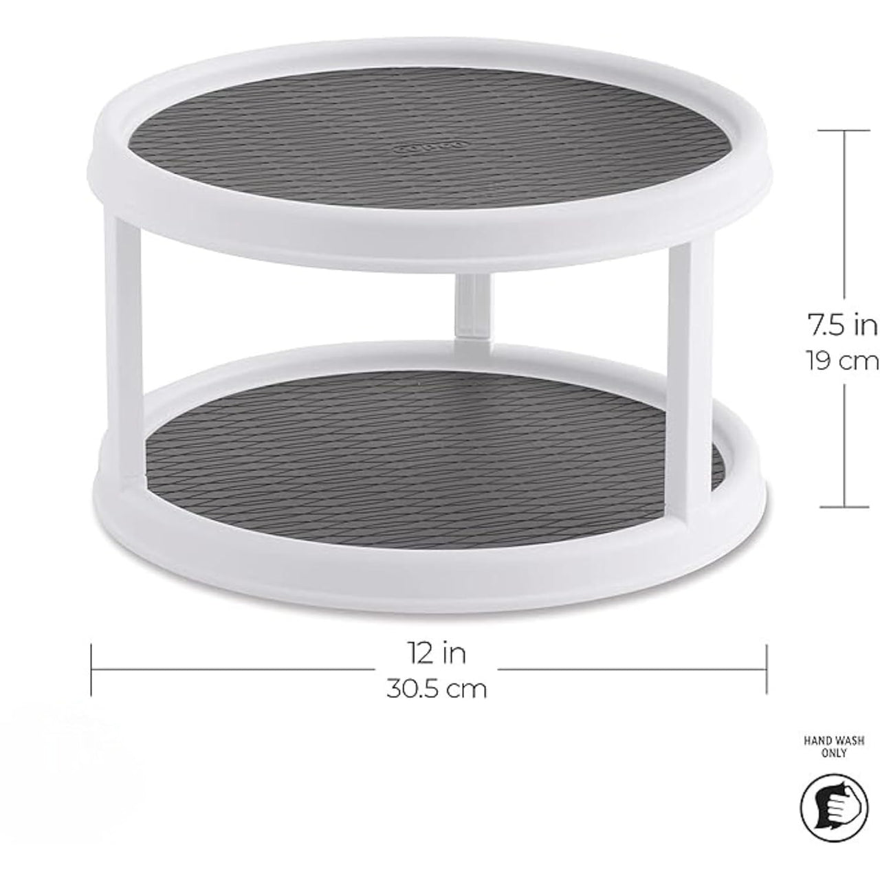 Double Layer 360° Rotating Spice Rack Organizer