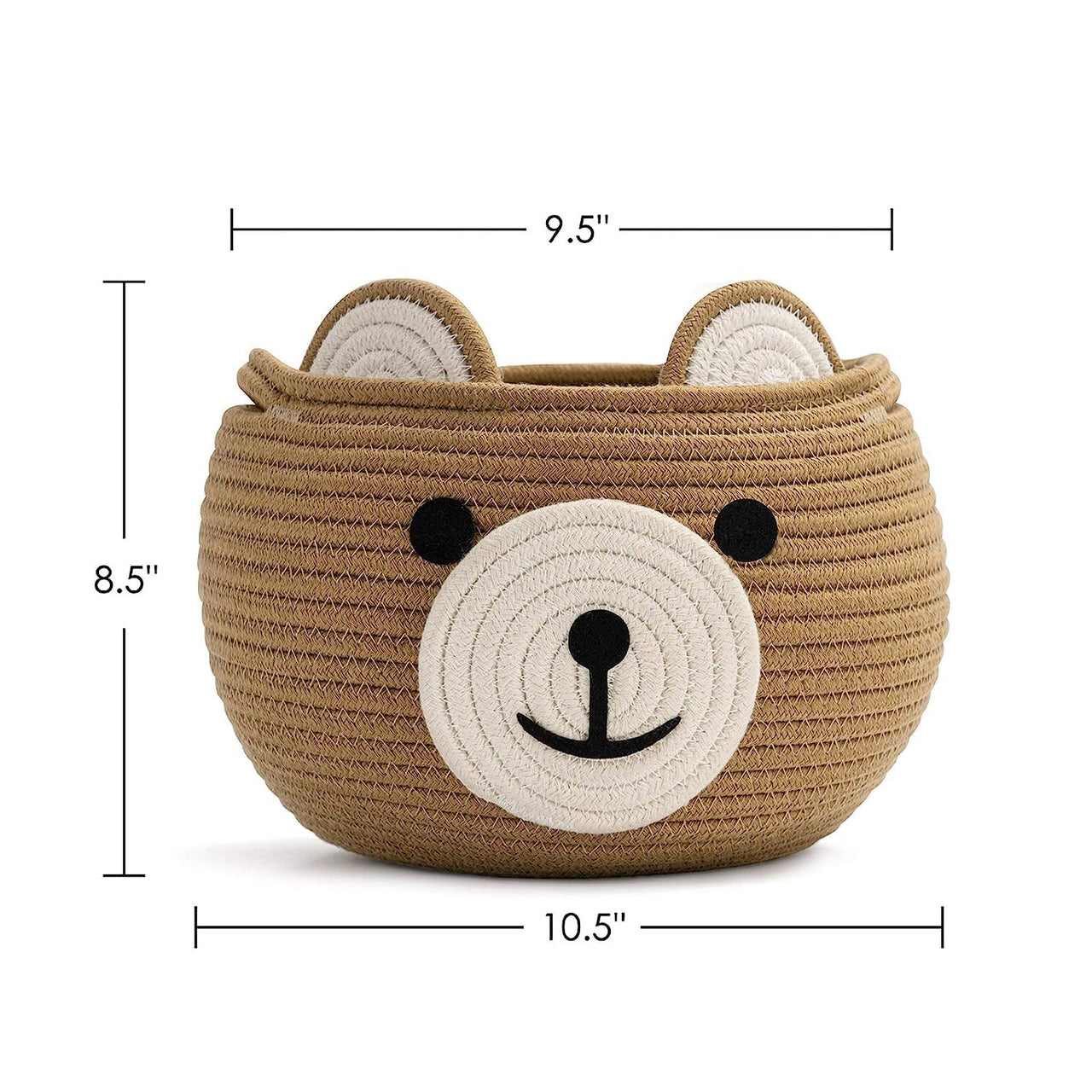 Laundry Panda Basket, Nursery Organizers and Storage (Beige)