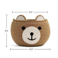 Thumbnail for Laundry Panda Basket, Nursery Organizers and Storage (Beige)