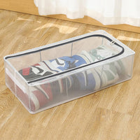Thumbnail for Clear Foldable Shoe Storage Box | Dustproof & Space-Saving Organizer