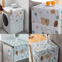 Thumbnail for Waterproof Double Door Fridge Top Cover with 6 Utility Pockets – Multicolor