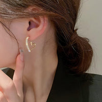 Thumbnail for Heart Shape Dimond Crystal Korean earring