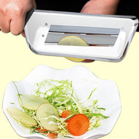 Thumbnail for Stainless Steel Vegetable & Fruit Slicer – Heavy-Duty Dual Blade Cutter for Kitchen (2 Pc)