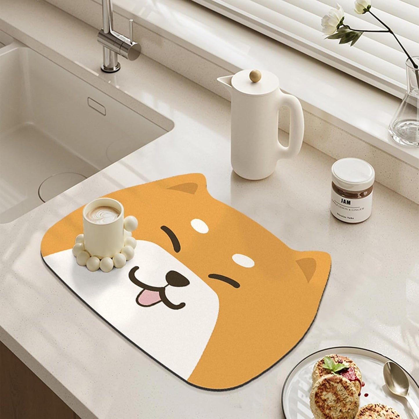 Cute Dog Shape Anti-Slip Quick-Dry Mat