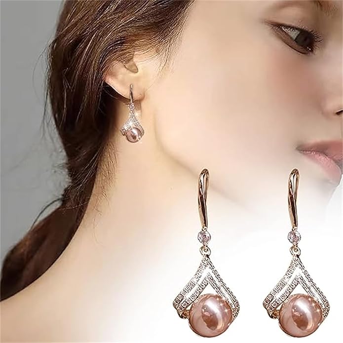 Rosegold Pearl Drop Earring