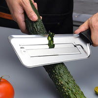 Thumbnail for Stainless Steel Vegetable & Fruit Slicer – Heavy-Duty Dual Blade Cutter for Kitchen (2 Pc)