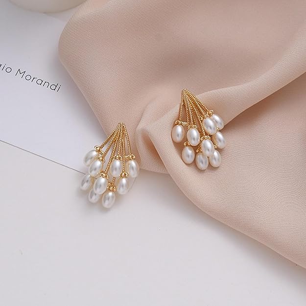 Korean water Drops Style Pearl Earring