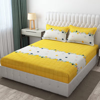 Thumbnail for Super Cool King Size Elastic Fitted Double Bedsheet With 2 Pillow Cover