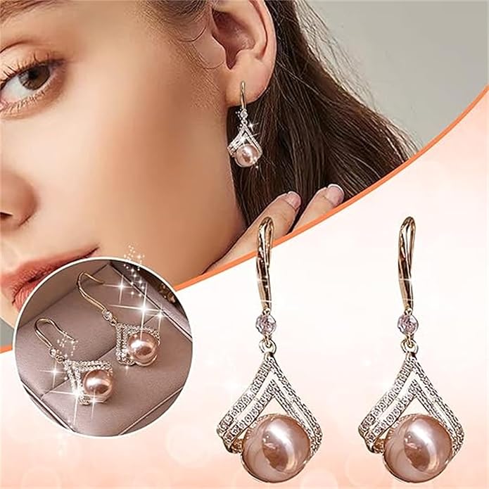 Rosegold Pearl Drop Earring