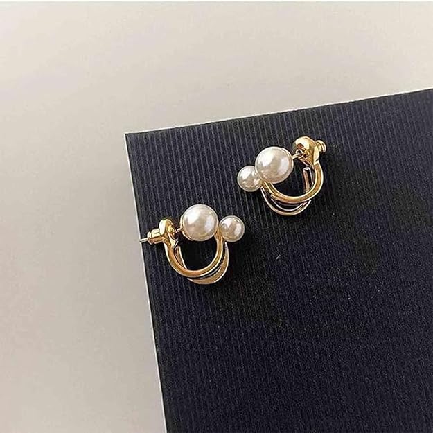 Double Pearl Korean earring