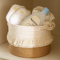 Thumbnail for Small Woven Storage Baskets Cotton and Jute Rope Decorative Hamper