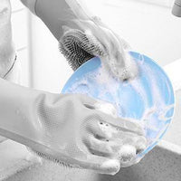 Thumbnail for Magic Silicone Scrubbing Gloves for Dishwashing & Cleaning