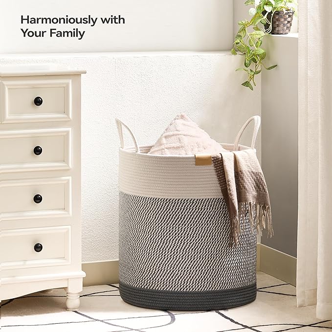 Foldable Wardrobe Cotton Mini Rope Laundry Basket Small