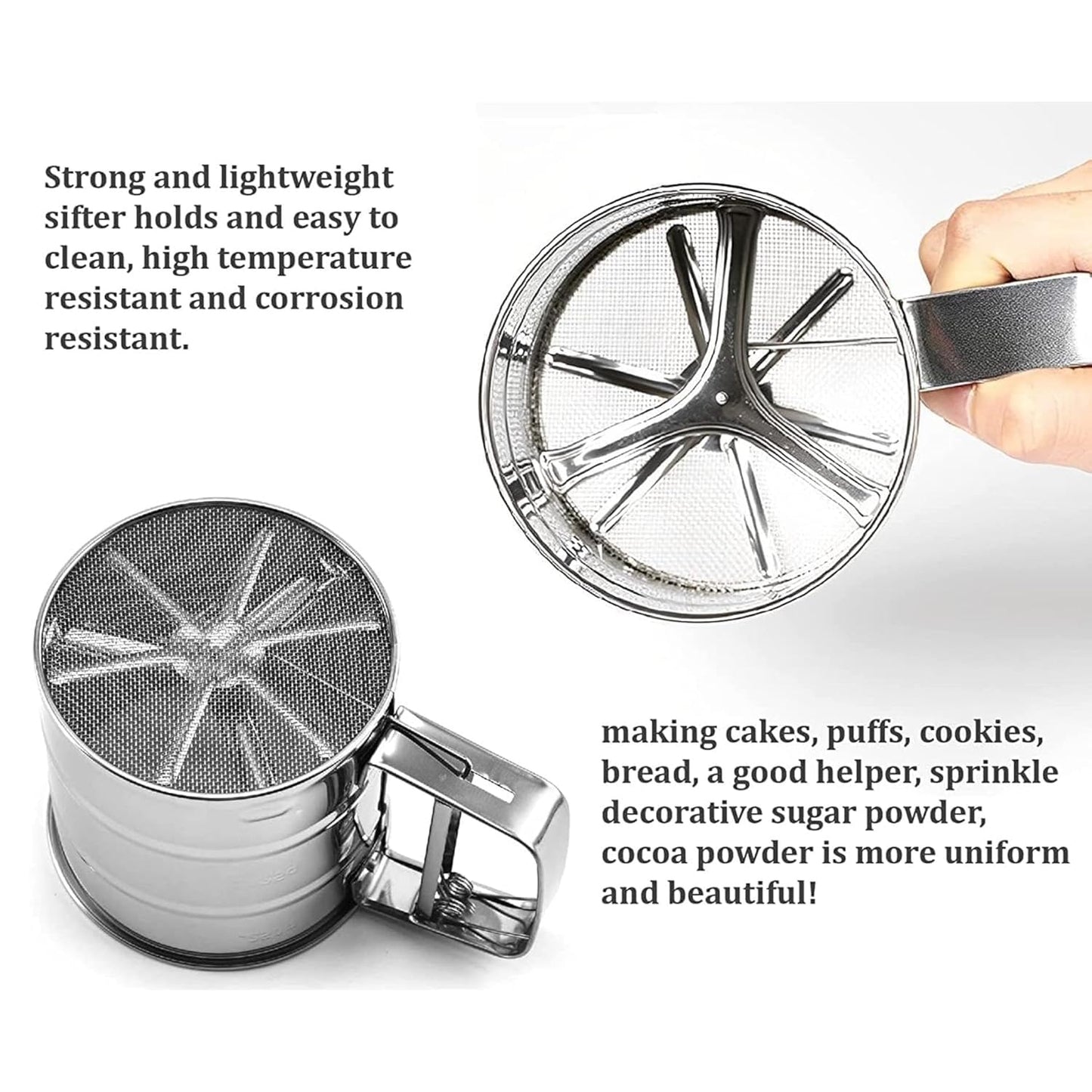 Stainless Steel Flour & Sugar Sifter